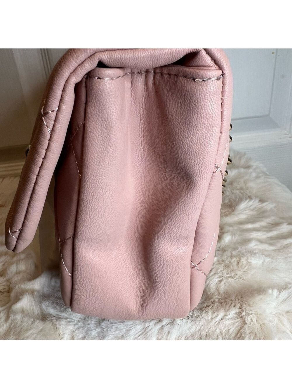 BADGLEY MISCHKA Pink Blush Diamond Quilted Bag - Picture 12 of 16